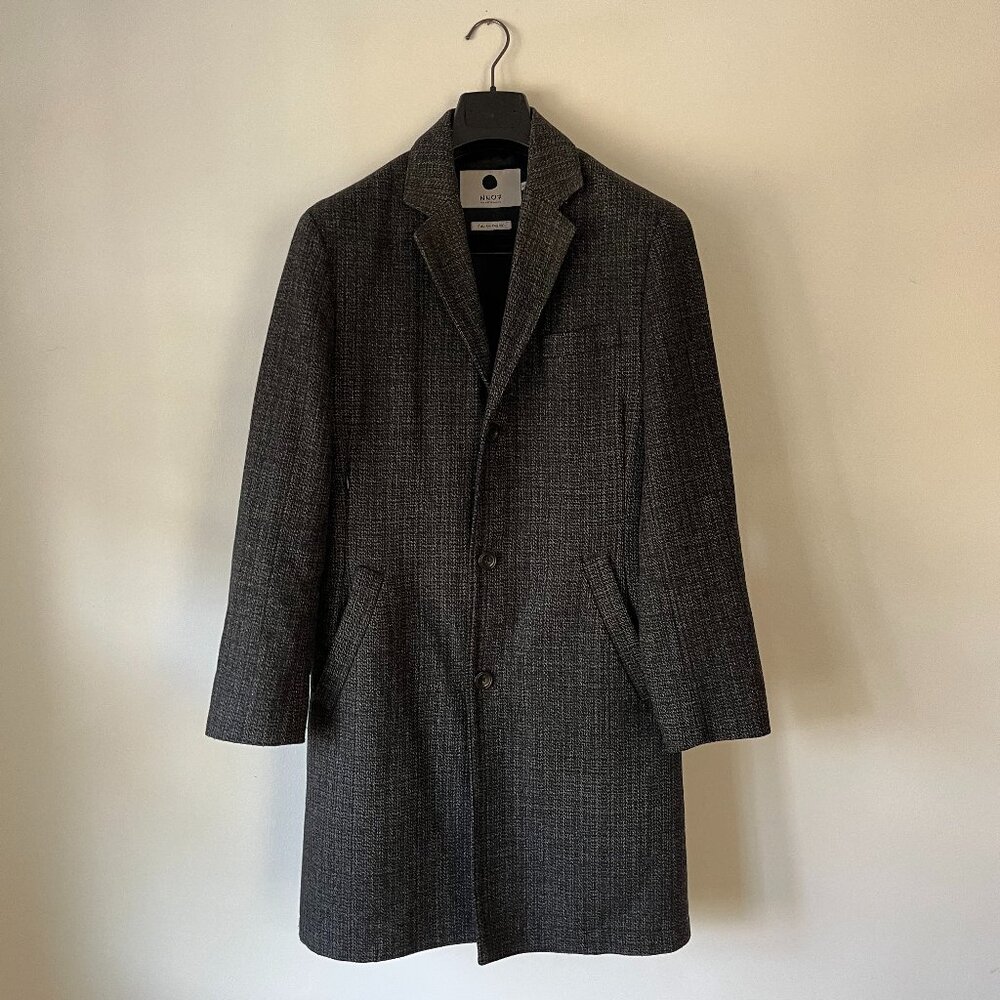 NN07 Aaron Topcoat, Wool-Cashmere Blend, Slim Fit